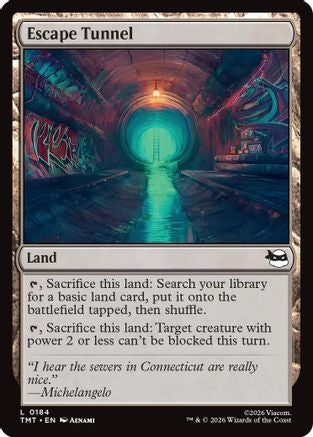 Escape Tunnel (TMT-184) - Teenage Mutant Ninja Turtles Foil | Grognard Games
