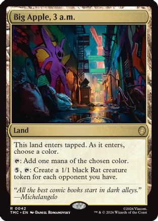 Big Apple, 3 a.m. (TMC-042) - Commander: Teenage Mutant Ninja Turtles Foil | Grognard Games