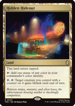 Hidden Hideout (TMC-043) - Commander: Teenage Mutant Ninja Turtles Foil | Grognard Games