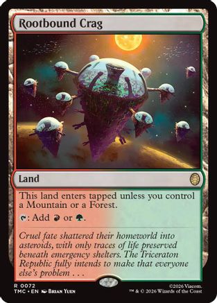Rootbound Crag (TMC-072) - Commander: Teenage Mutant Ninja Turtles Foil | Grognard Games