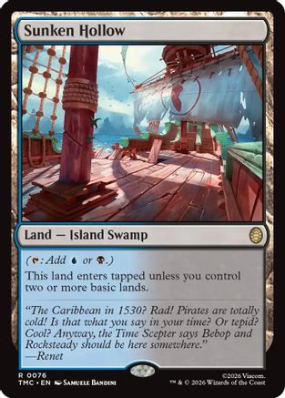 Sunken Hollow (TMC-076) - Commander: Teenage Mutant Ninja Turtles Foil | Grognard Games