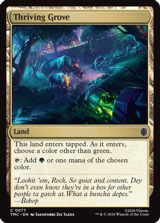 Thriving Grove (TMC-077) - Commander: Teenage Mutant Ninja Turtles Foil | Grognard Games