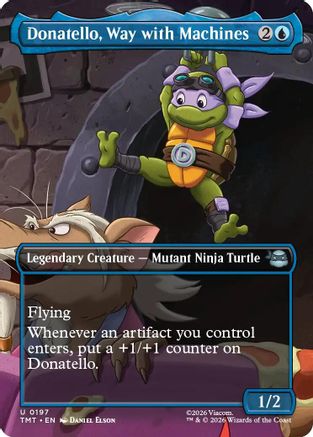 Donatello, Way with Machines (Borderless) (TMT-197) - Teenage Mutant Ninja Turtles Foil | Grognard Games