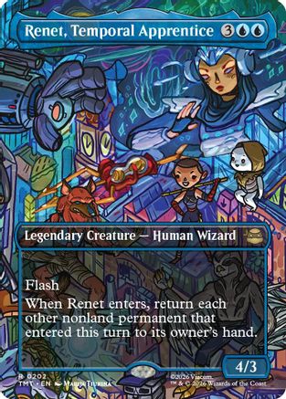 Renet, Temporal Apprentice (Borderless) (TMT-202) - Teenage Mutant Ninja Turtles Foil | Grognard Games