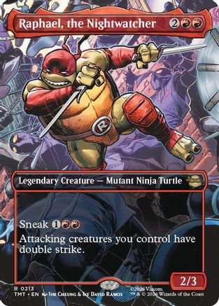 Raphael, the Nightwatcher (Borderless) (TMT-213) - Teenage Mutant Ninja Turtles Foil | Grognard Games