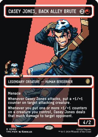 Casey Jones, Back Alley Brute (Borderless) (Surge Foil) (TMC-090) - Commander: Teenage Mutant Ninja Turtles Foil | Grognard Games