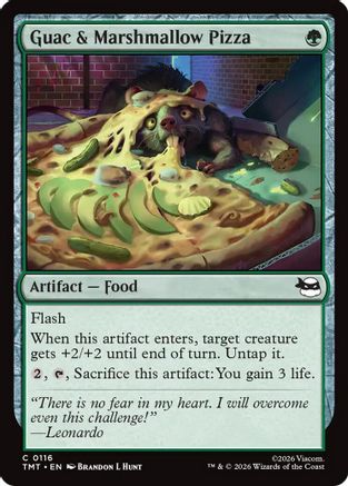 Guac & Marshmallow Pizza (TMT-116) - Teenage Mutant Ninja Turtles Foil | Grognard Games