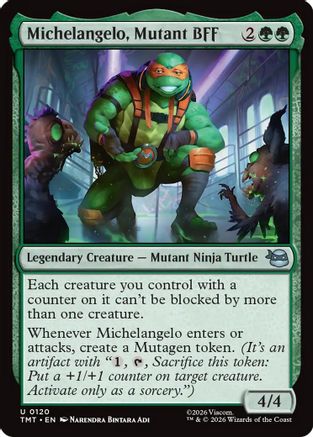 Michelangelo, Mutant BFF (TMT-120) - Teenage Mutant Ninja Turtles Foil | Grognard Games