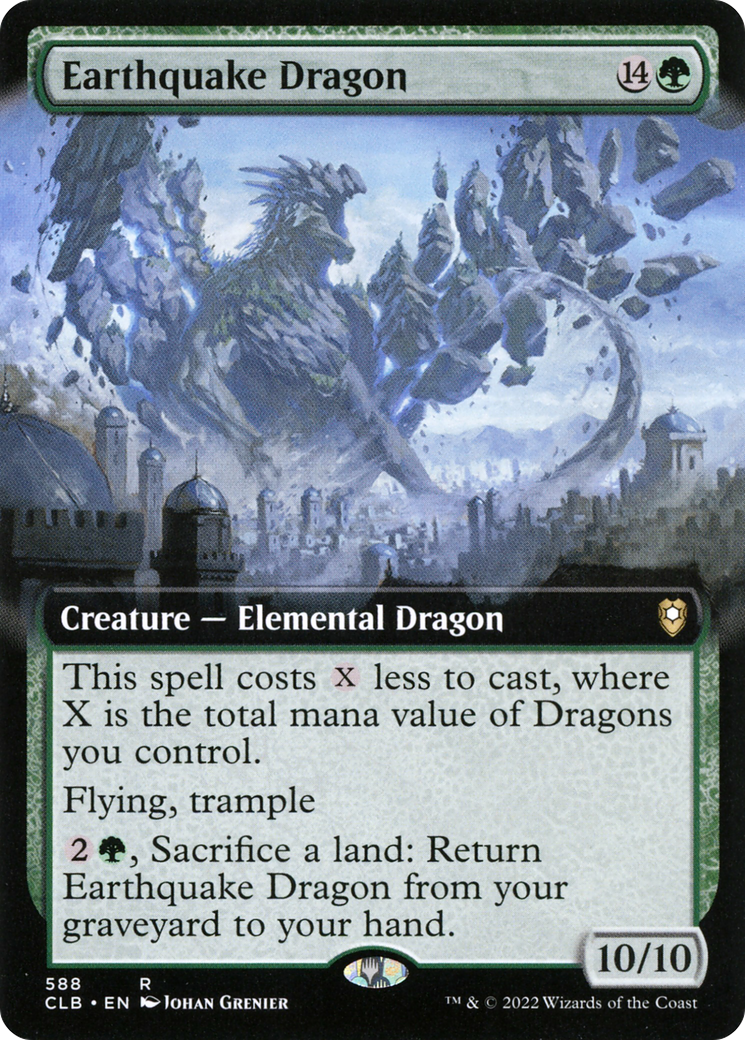Earthquake Dragon (CLB-588) - Commander Legends: Battle for Baldur's Gate: (Extended Art) Foil | Grognard Games