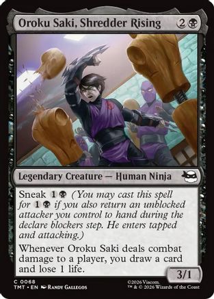Oroku Saki, Shredder Rising (TMT-068) - Teenage Mutant Ninja Turtles Foil | Grognard Games