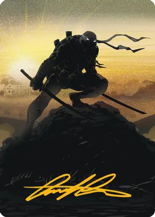 Leonardo, Sewer Samurai Art Card (20/54) (ASTMT-020) - Art Series: Teenage Mutant Ninja Turtles | Grognard Games