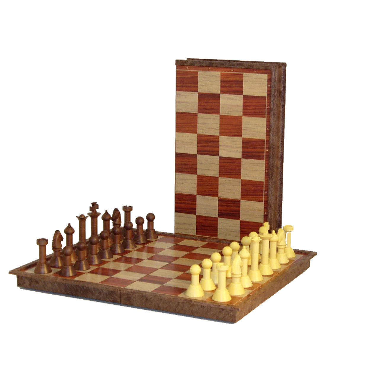 Chess Set - Folding Wood Tone Magnetic Chess Set | Grognard Games