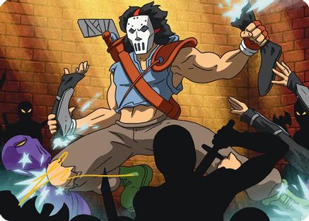 Casey Jones, Vigilante Art Card (Gold-Stamped Signature) (ASTMT-028) - Art Series: Teenage Mutant Ninja Turtles | Grognard Games