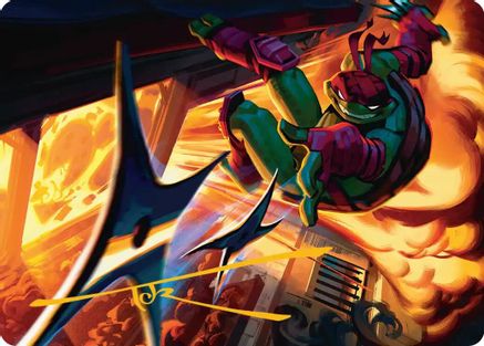 Storm of Steel Art Card (Gold-Stamped Signature) (ASTMT-048) - Art Series: Teenage Mutant Ninja Turtles | Grognard Games