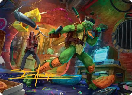 Michelangelo, Game Master Art Card (ASTMT-013) - Art Series: Teenage Mutant Ninja Turtles | Grognard Games