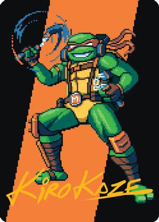 Michelangelo, the Heart Art Card (Gold-Stamped Signature) (ASTMT-035) - Art Series: Teenage Mutant Ninja Turtles | Grognard Games