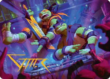 Mikey & Don, Party Planners Art Card (ASTMT-015) - Art Series: Teenage Mutant Ninja Turtles | Grognard Games
