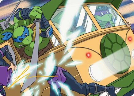 Don & Leo, Problem Solvers Art Card (Gold-Stamped Signature) (ASTMT-030) - Art Series: Teenage Mutant Ninja Turtles | Grognard Games