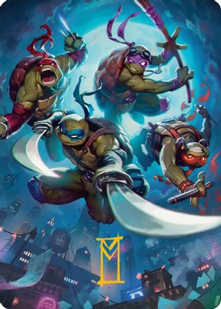 Heroes in a Half Shell Art Card (Gold-Stamped Signature) (ASTMT-041) - Art Series: Teenage Mutant Ninja Turtles | Grognard Games