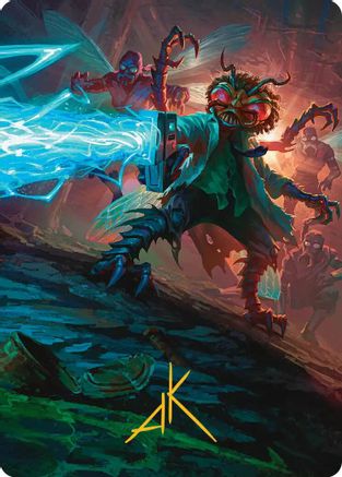 Baxter, Exzzperimental Zzientist Art Card (Gold-Stamped Signature) (ASTMT-051) - Art Series: Teenage Mutant Ninja Turtles | Grognard Games