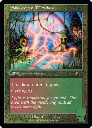 Sheltered Thicket (SLD-2522) - Secret Lair Drop Series Foil | Grognard Games