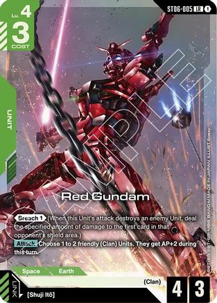 Red Gundam (Premium Card Collection Gundam Assemble) - Gundam Promotional Cards (ST06-005) Holofoil | Grognard Games