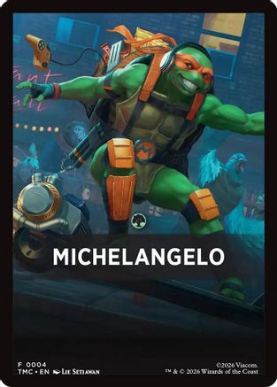 Michelangelo Theme Card (TMC-004) - Commander: Teenage Mutant Ninja Turtles | Grognard Games