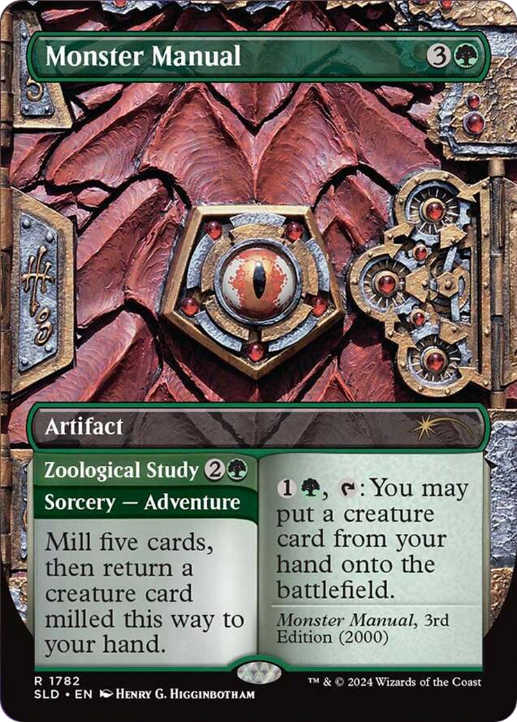 Monster Manual // Zoological Study (SLD-1782) - Secret Lair Drop (Borderless) Foil | Grognard Games