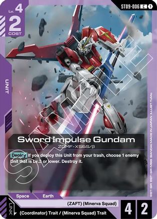 Sword Impulse Gundam - Starter Deck 09 Destiny Ignition (ST09-006) | Grognard Games