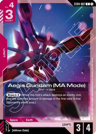 Aegis Gundam (MA Mode) - Starter Deck 09 Destiny Ignition (ST04-007) | Grognard Games