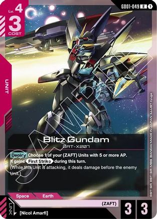 Blitz Gundam - Starter Deck 09 Destiny Ignition (GD01-049) Holofoil | Grognard Games