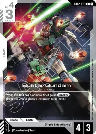 Buster Gundam - Starter Deck 09 Destiny Ignition (GD02-076) | Grognard Games