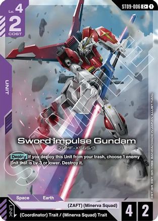 Sword Impulse Gundam (C+) - Starter Deck 09 Destiny Ignition (ST09-006) Holofoil | Grognard Games