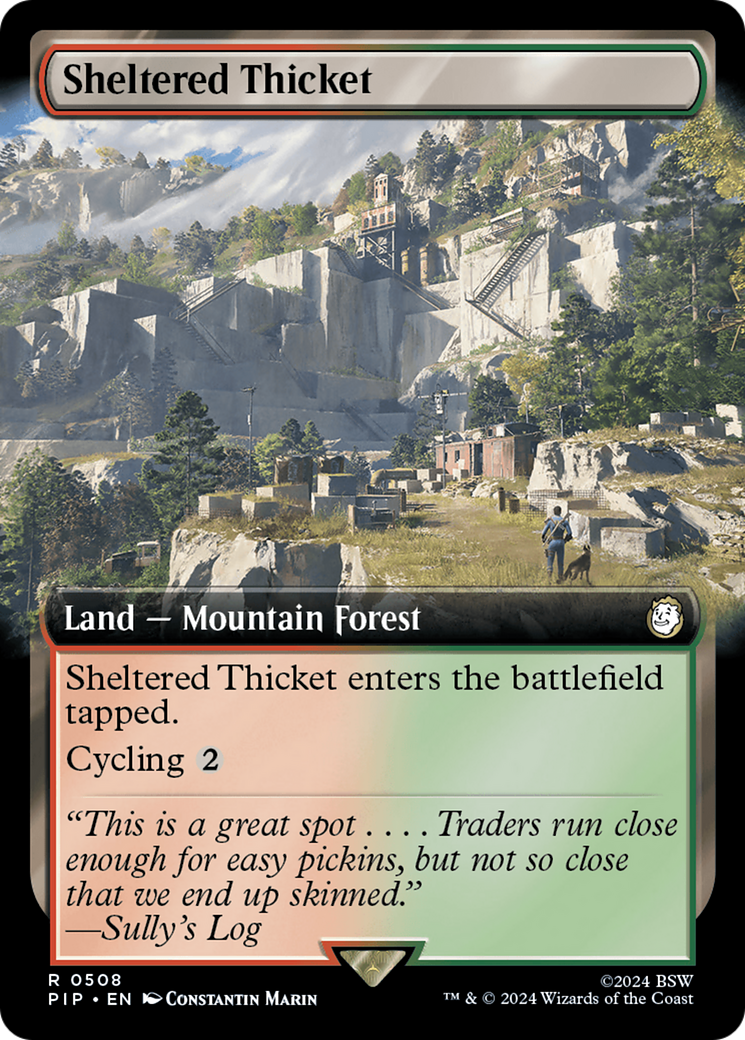 Sheltered Thicket (Extended Art) [Fallout] | Grognard Games