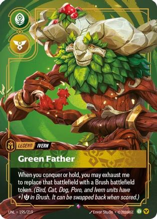 Ivern - Green Father (195/219) - Unleashed Foil | Grognard Games
