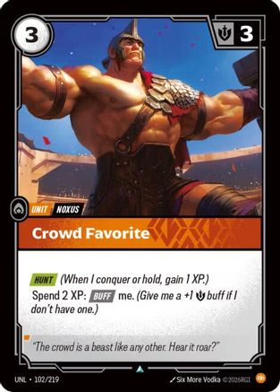 Crowd Favorite (102/219) - Unleashed | Grognard Games