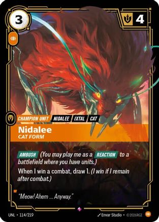 Nidalee - Cat Form (114/219) - Unleashed Foil | Grognard Games