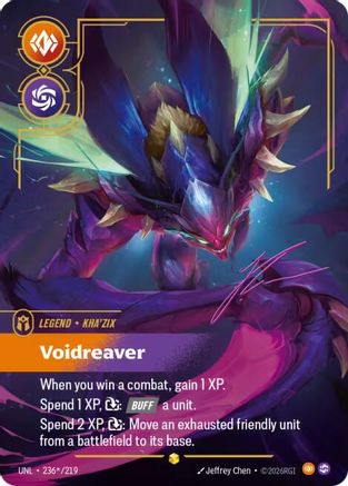 Kha'Zix - Voidreaver (Signature) (236*/219) - Unleashed Foil | Grognard Games