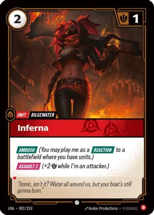 Inferna (002/219) - Unleashed Foil | Grognard Games