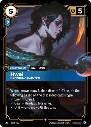 Hwei - Brooding Painter (080/219) - Unleashed Foil | Grognard Games