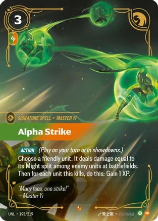Alpha Strike (192/219) - Unleashed Foil | Grognard Games