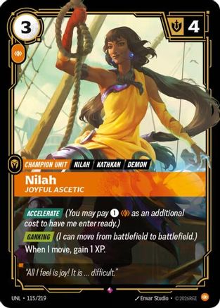 Nilah - Joyful Ascetic (115/219) - Unleashed Foil | Grognard Games