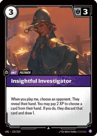 Insightful Investigator (135/219) - Unleashed Foil | Grognard Games