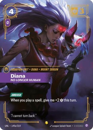 Diana - No Longer Human (Alternate Art) (149a/219) - Unleashed Foil | Grognard Games