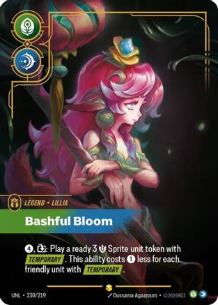 Lillia - Bashful Bloom (Overnumbered) (230/219) - Unleashed Foil | Grognard Games