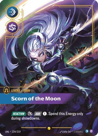 Diana - Scorn of the Moon (Overnumbered) (234/219) - Unleashed Foil | Grognard Games