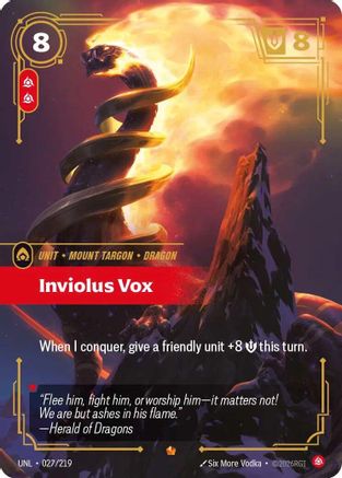 Inviolus Vox (027/219) - Unleashed Foil | Grognard Games