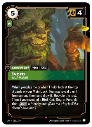 Ivern - Nurturer (051/219) - Unleashed Foil | Grognard Games