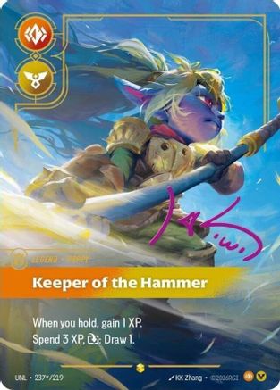 Poppy - Keeper of the Hammer (Signature) (237*/219) - Unleashed Foil | Grognard Games