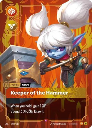 Poppy - Keeper of the Hammer (203/219) - Unleashed Foil | Grognard Games